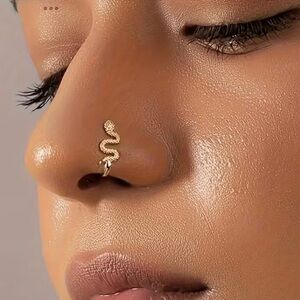 Gold Snake Nose Ring